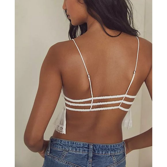 🎉 LAST CHANCE🎉 FREE PEOPLE Azami Backless Brami / White - Picture 3 of 9